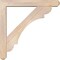 Ekena Millwork Olympic Craftsman Smooth Bracket w/ Offset Brace, Douglas Fir, 5 1/2"W x 34"D x 34"H BKT0604X34X34OLY04SDF - alternate 4